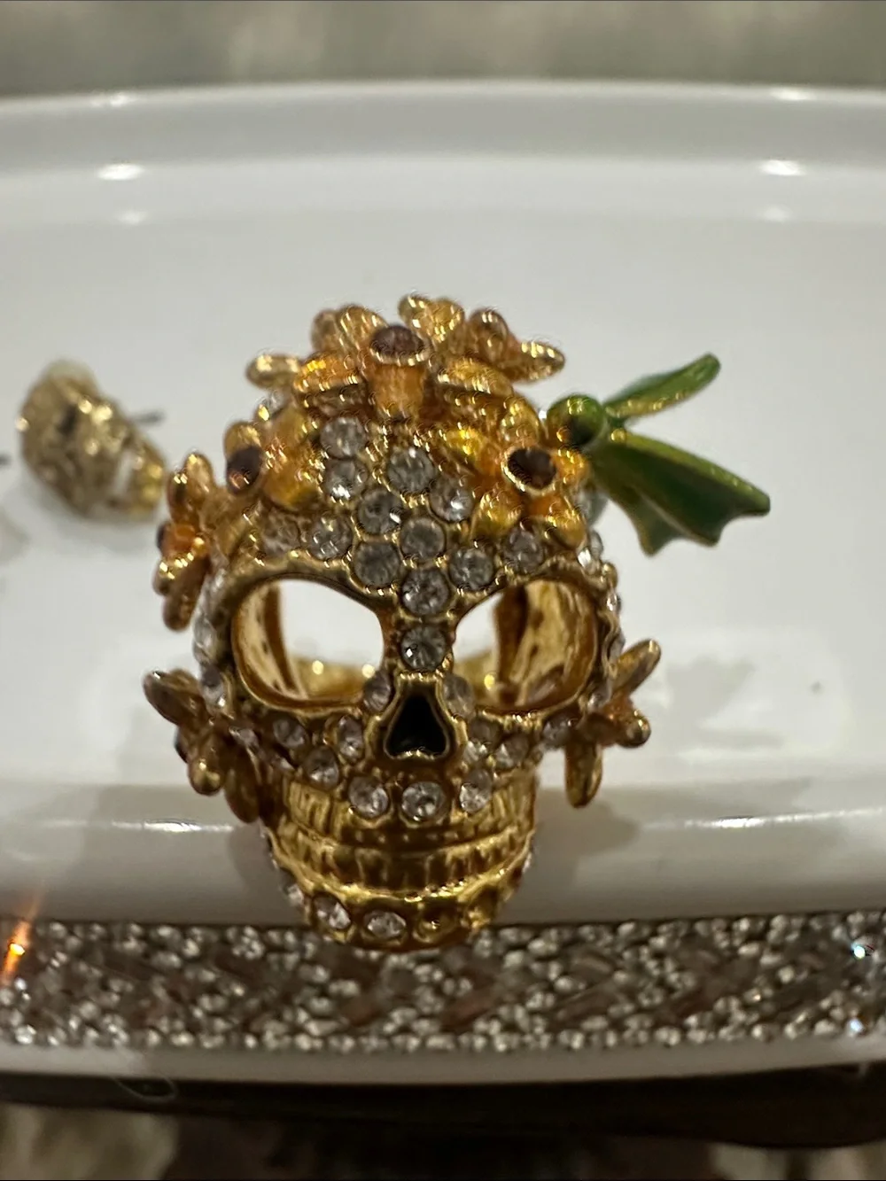 Swarovski ornate gold